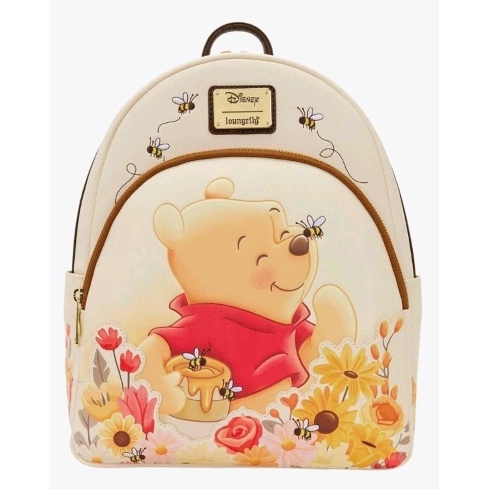 NEW Loungefly Disney Winnie the Pooh Honey & Bees with Flowers Mini‎ Backpack